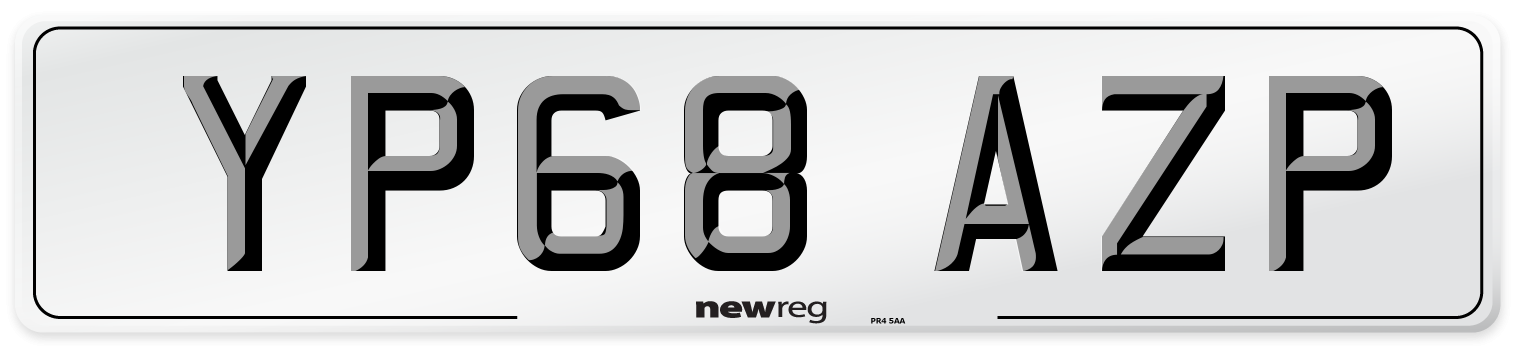 YP68 AZP Number Plate from New Reg